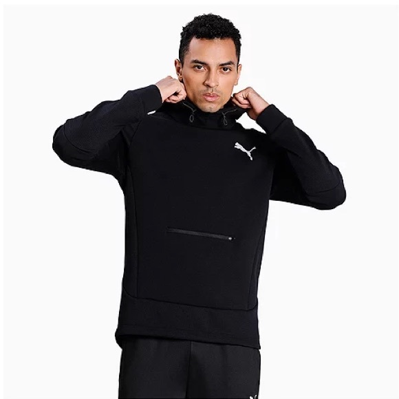 PUMA Black Evostripe Pullover Hoodie - Picture 2 of 10